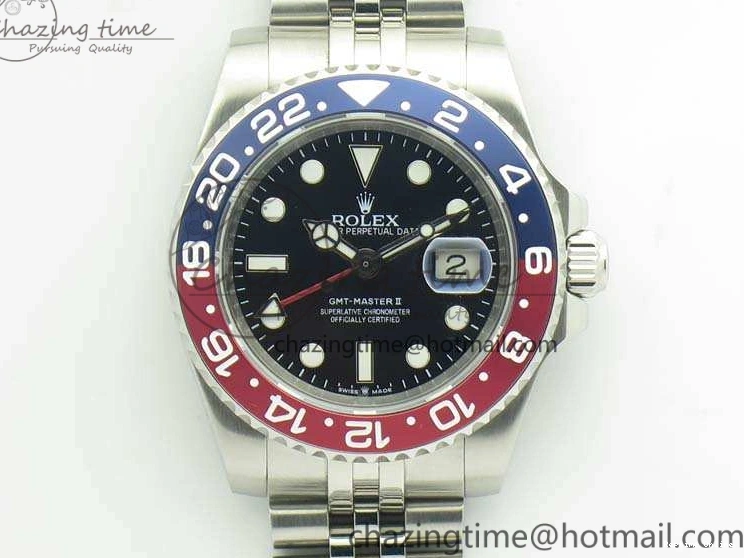 0402 GMT-Master II 126710 BPF BLRO SS Black Dial On SS Jubilee Bracelet A Youthful 3483